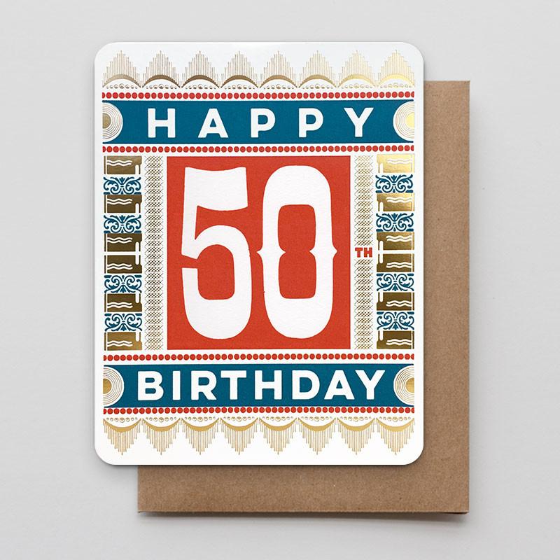 Happy 50th Birthday Greeting Card