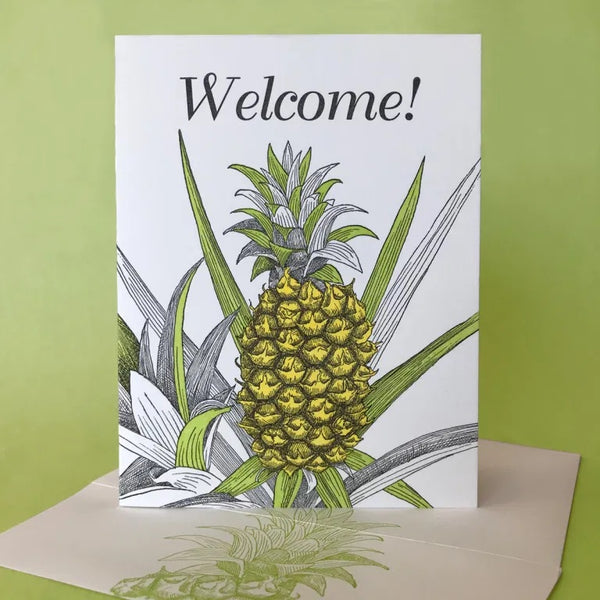 Welcome Pineapple Greeting Card
