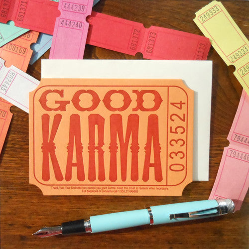 Good Karma Carnival Ticket Greeting Card