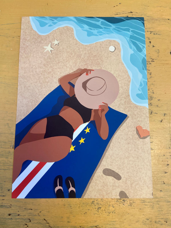 Beach Babe Greeting Card