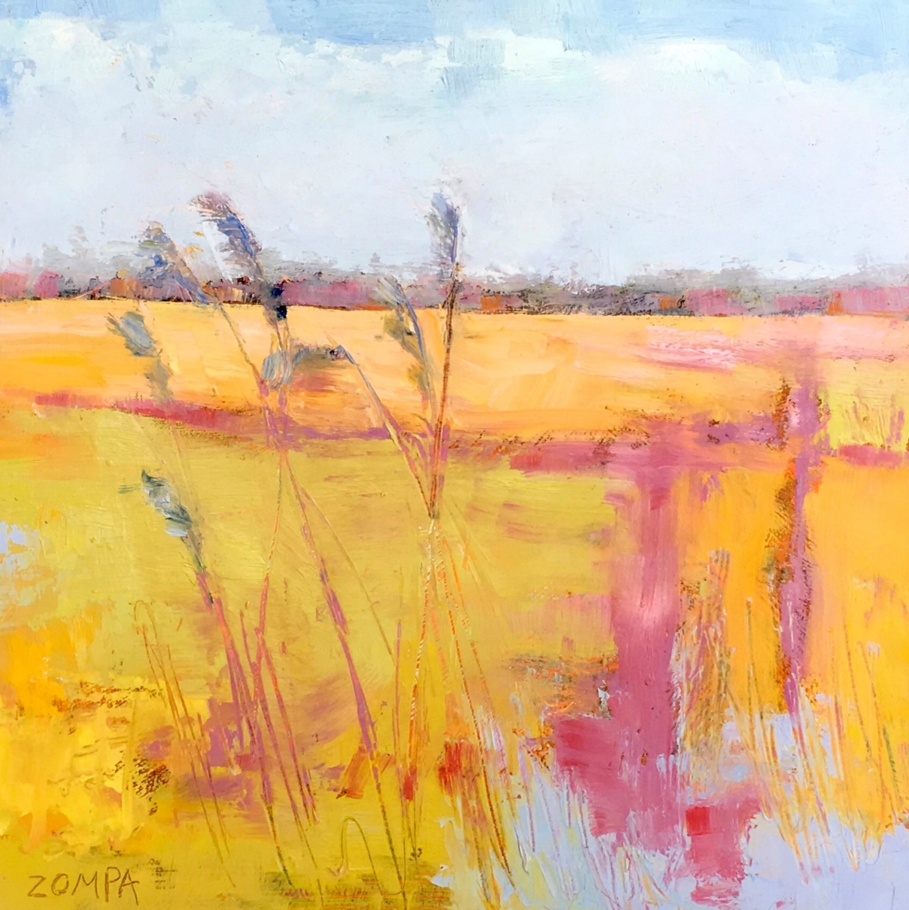 Golden Marsh, Denise Zompa, Oil