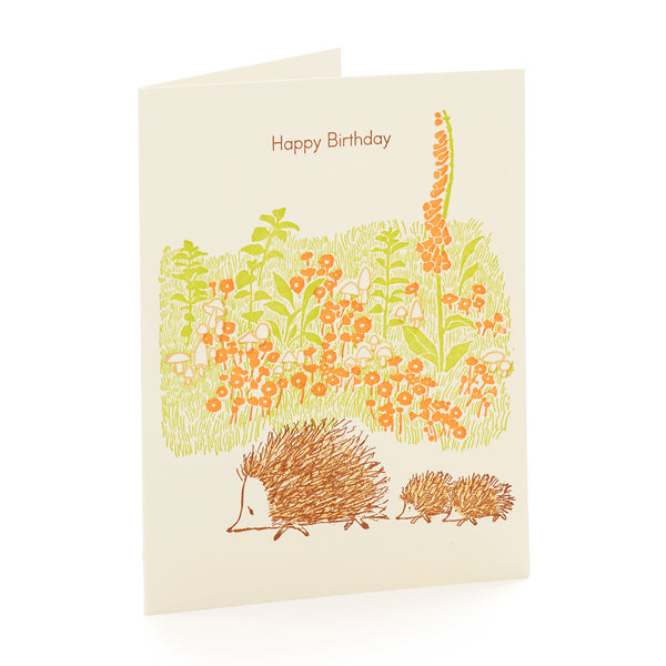 Happy Birthday Hedgehogs Greeting Card
