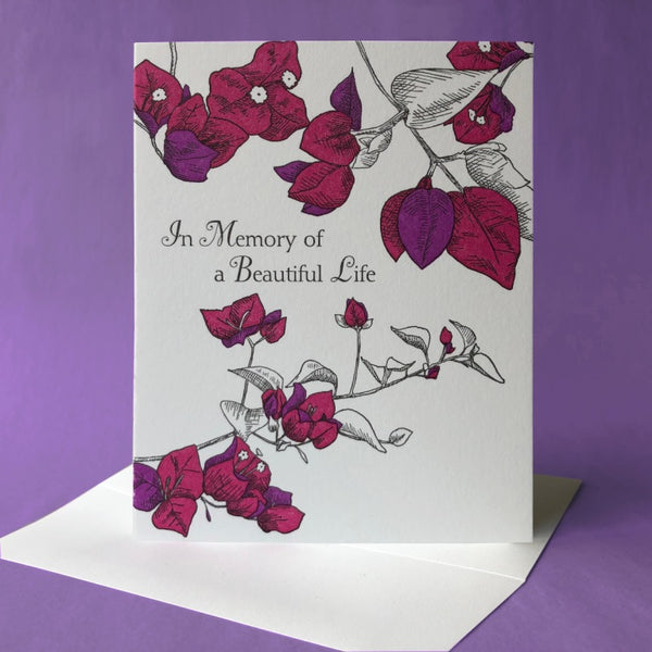 In Memory of a Beautiful Life Greeting Card
