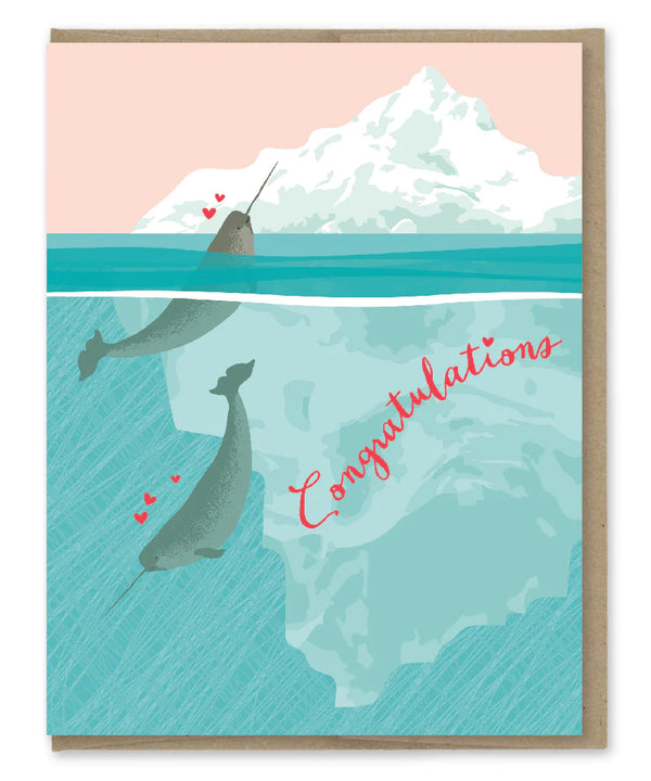 Narwhal Freaks Wedding Greeting Card