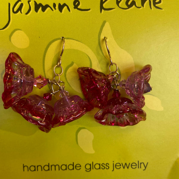Jasmine Keane Chandelier Glass Bead Drop Earrings