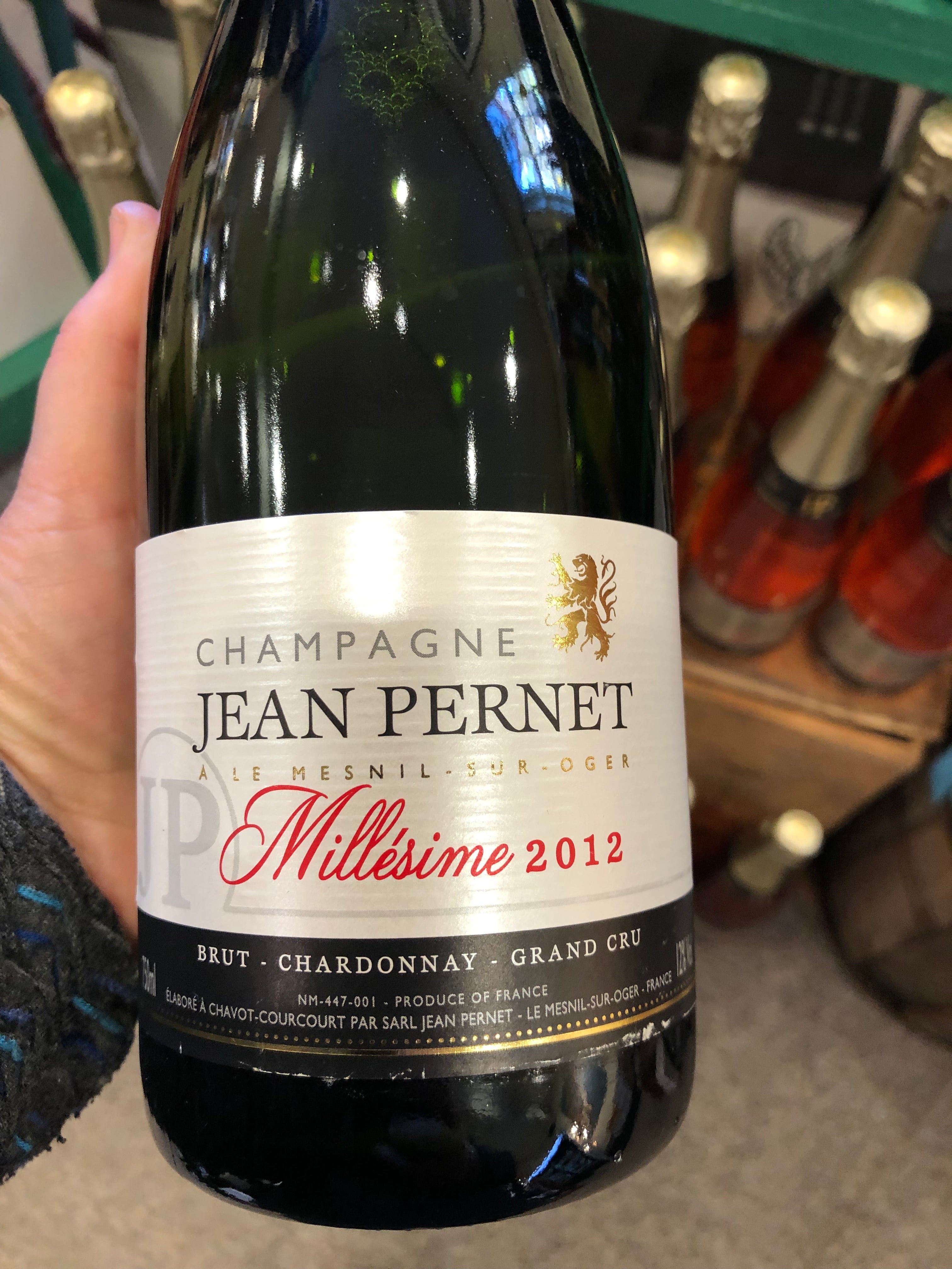 Jean Pernet Millesime Chardonnay Grand Cru 2012