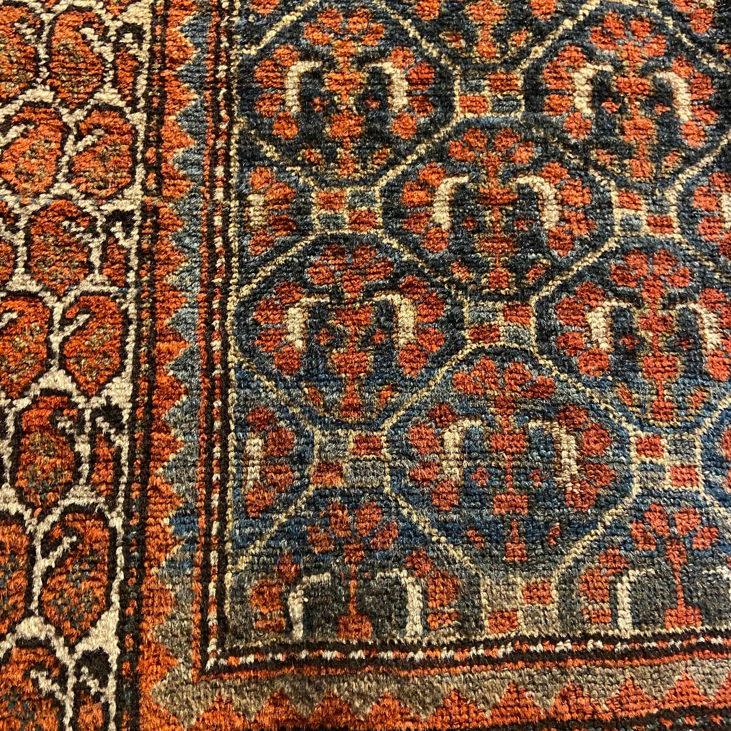 Vintage Hamadan Rug in Orange