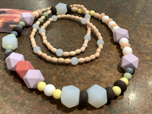 Wood and Silicone Necklaces by Alyn Carlson