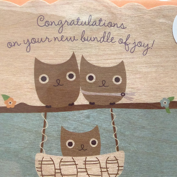 Congrats on Your New Bundle of Joy Wood Card