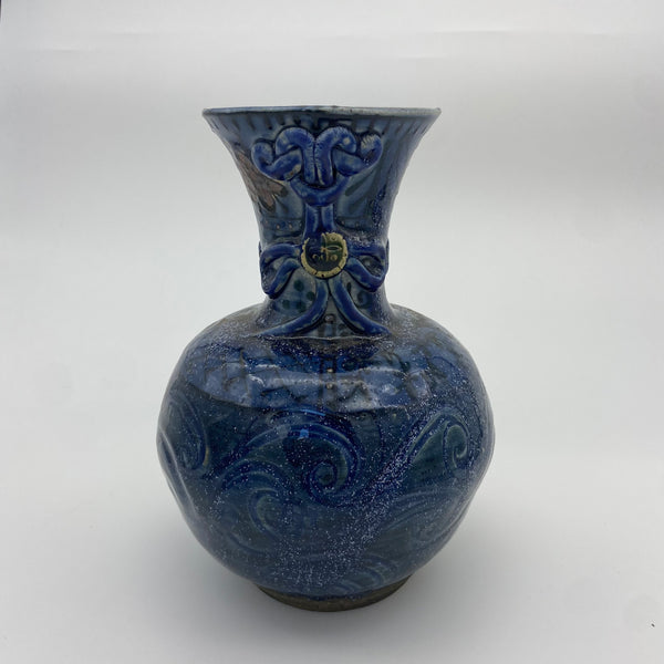 Deep Blue Ceramic Vessel by Kim Sheerin