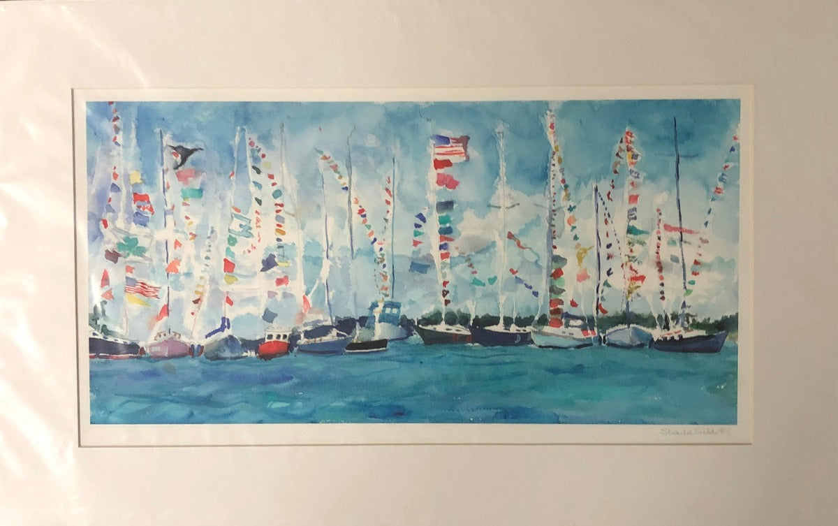 Circle of Boats, Sudduth Watercolor Print