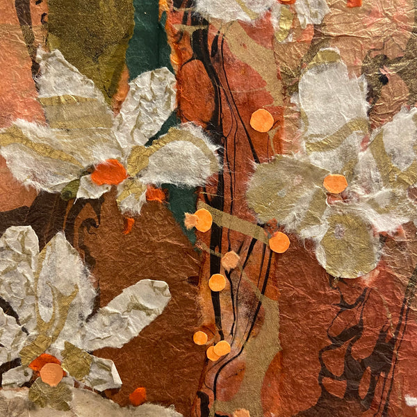 Orange Berries, Collage by Mary Ross