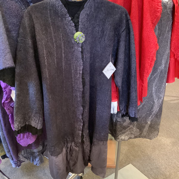 Long jacket - merino wool and silk