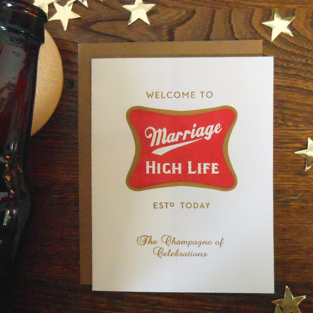 Marriage High Life Greeting Card