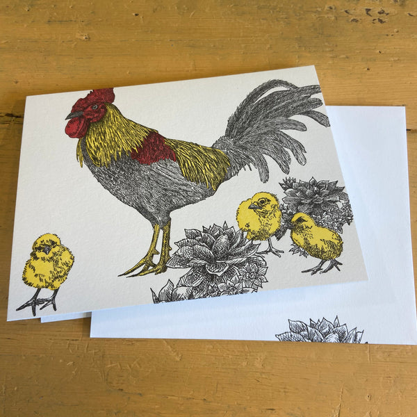 Hen and Chicks Card