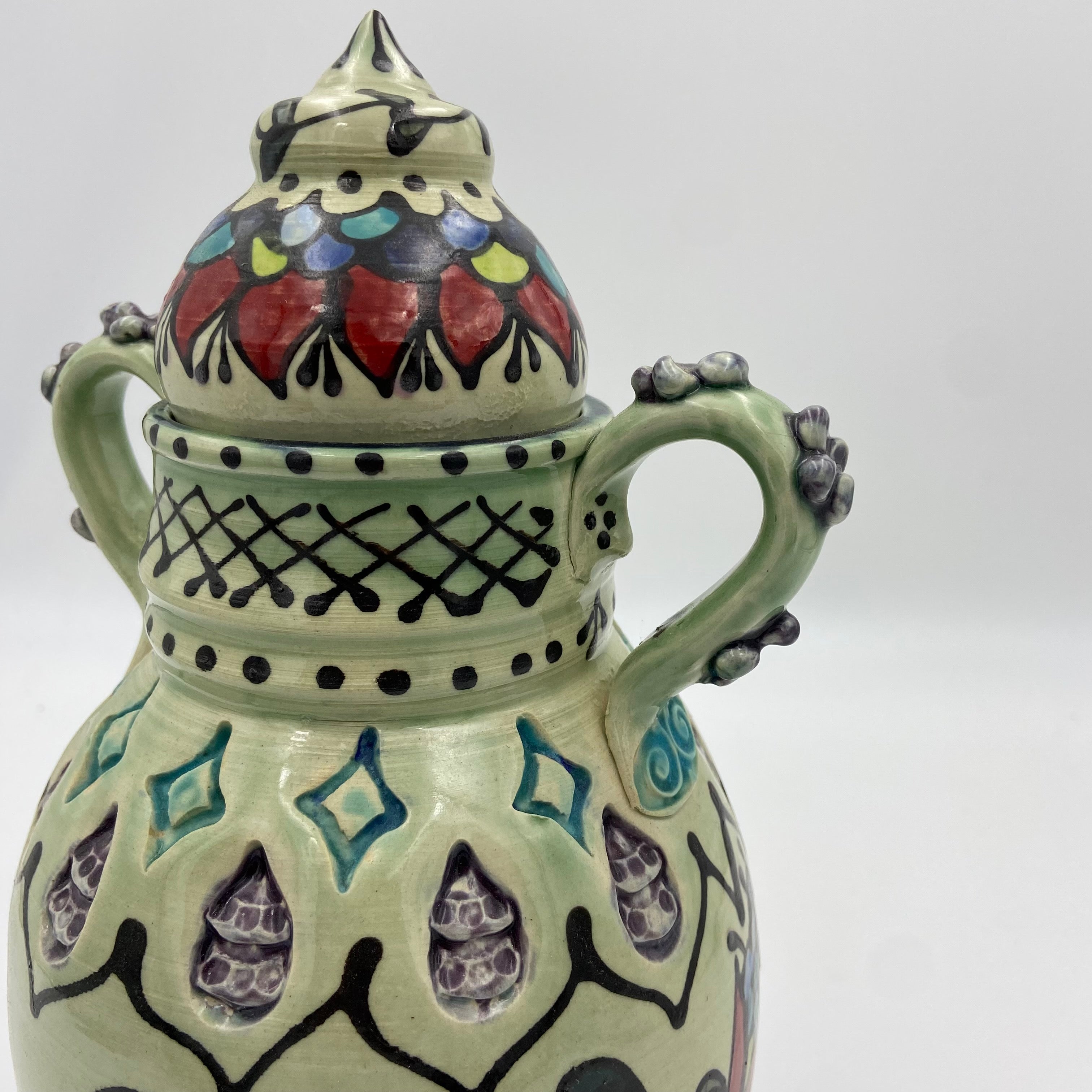 Ceramic Lidded Vessel by Kim Sheerin