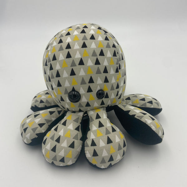 Scatterbrain Handmade Bespoke Octopal, by Lisamarie Pearson, Gray and Yellow