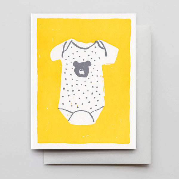 Baby Bear Onesie Greeting Card