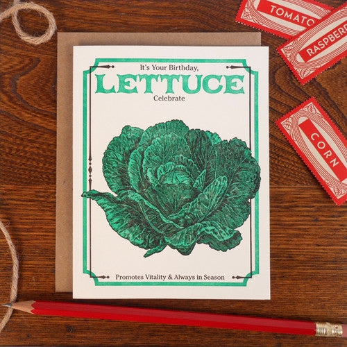 Lettuce Celebrate Birthday Seed Pack Greeting Card