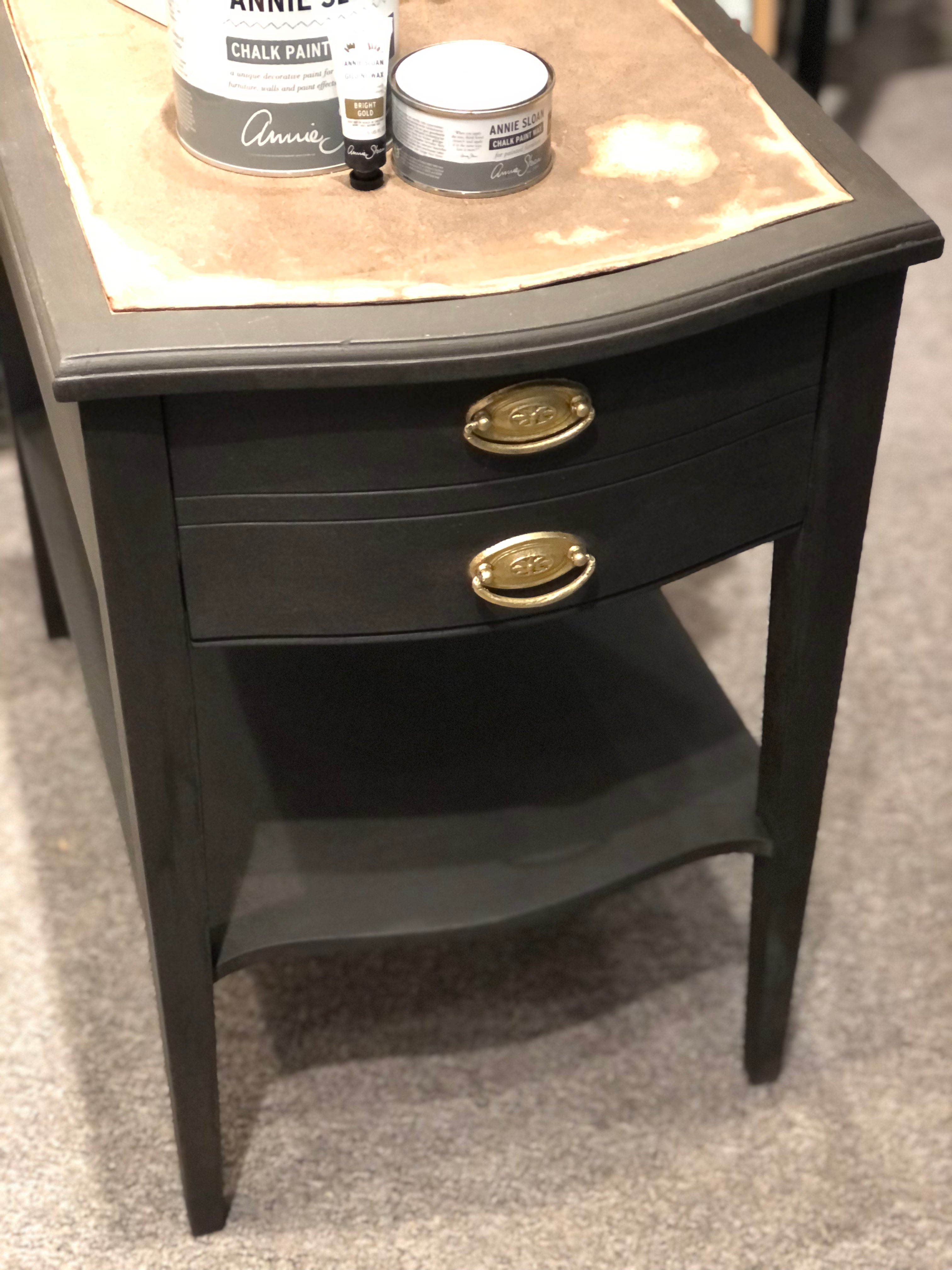 Graphite Painted End Table