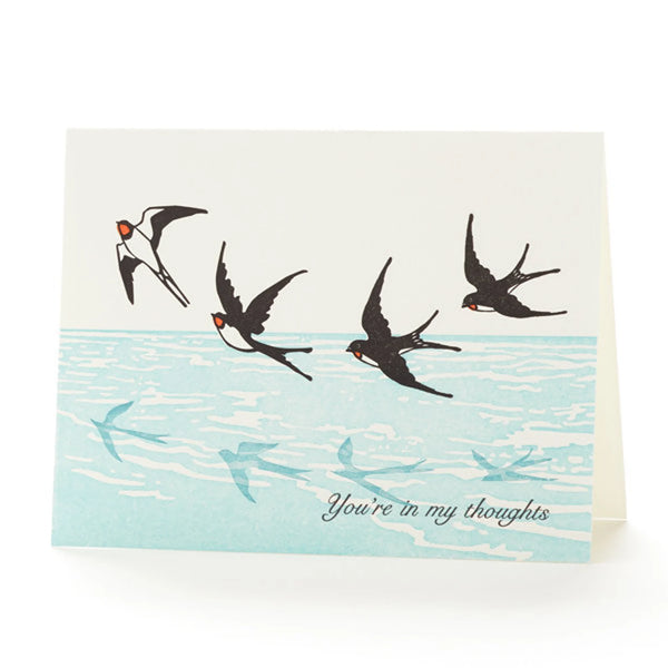 You’re in My Thoughts Swallows Greeting Card