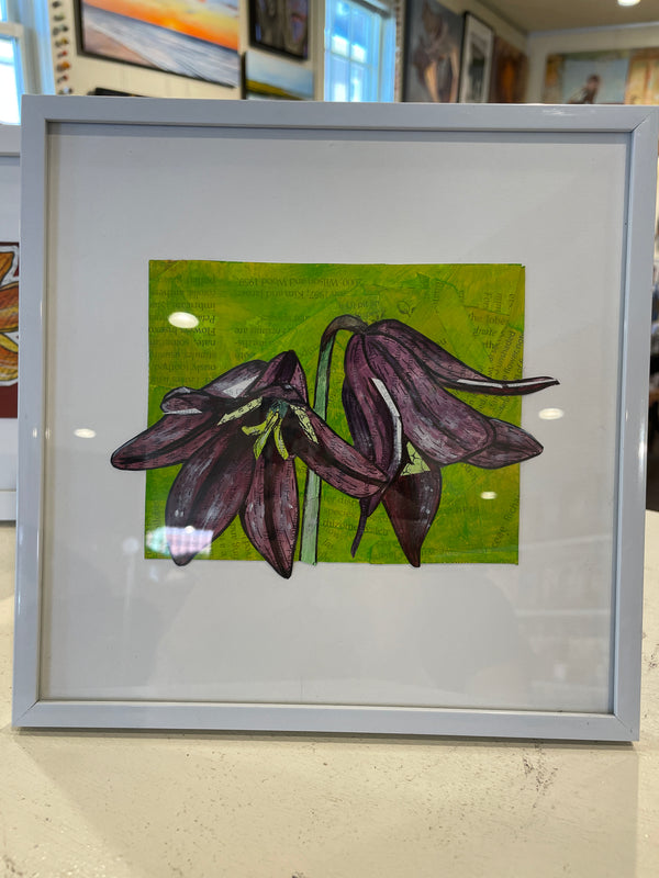 Chocolate Lily Collage by Margo Connolly-Masson