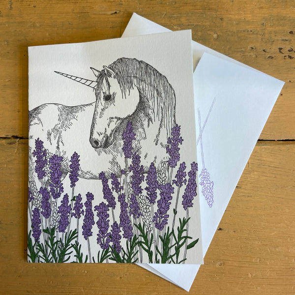 Lavender Unicorn Card