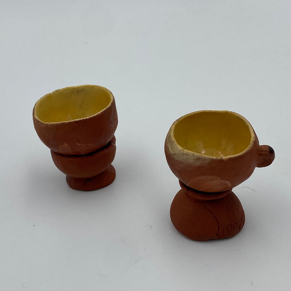 Petite Candle Holder with Base in Yellow By Heather Jo Davis