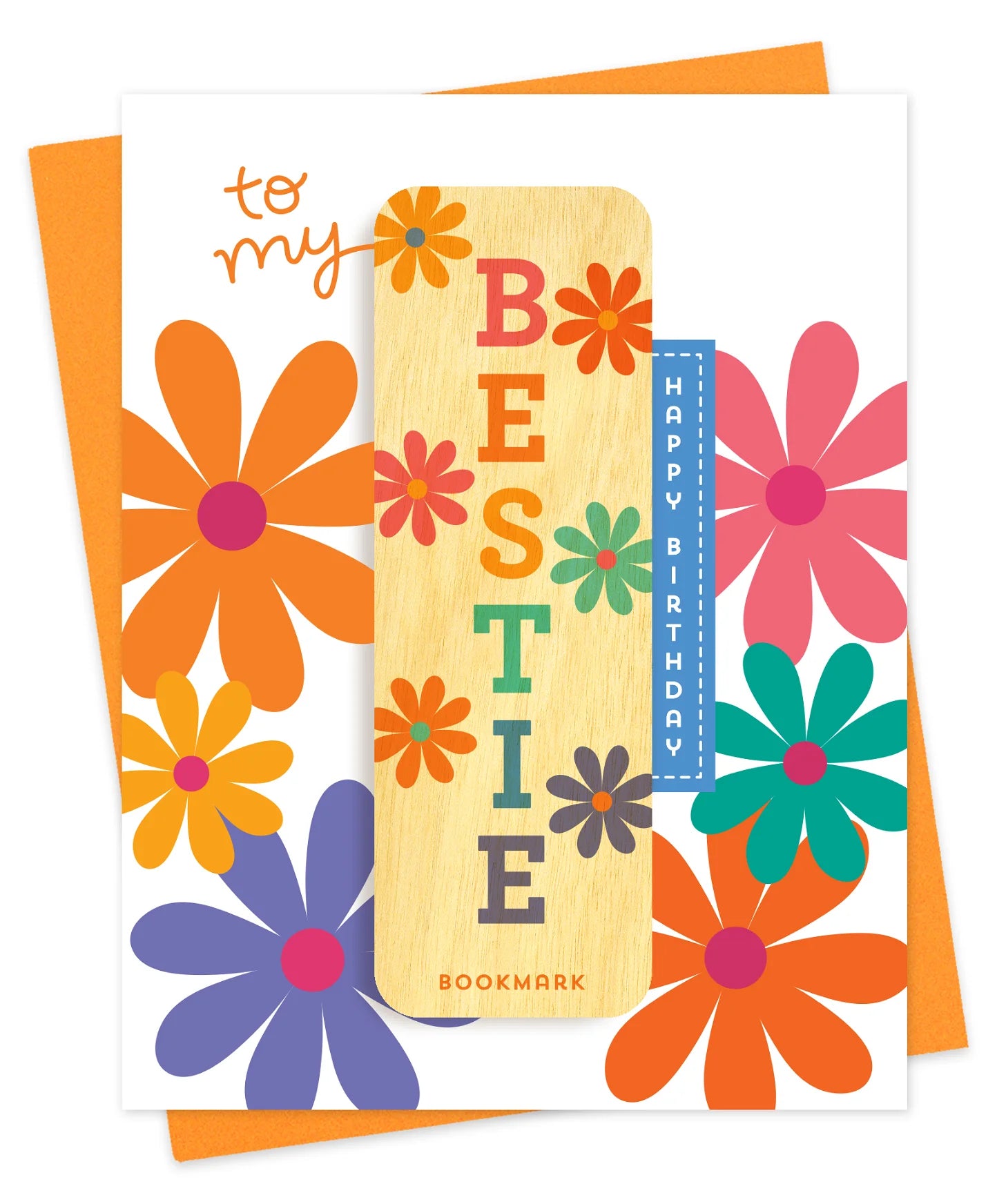 Happy Birthday to My Bestie Bookmark Greeting Card