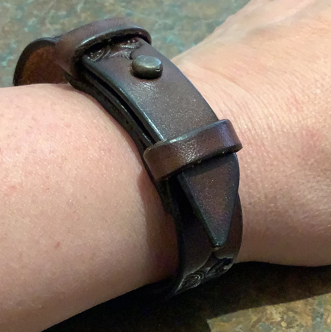 Tooled Leather Bracelet