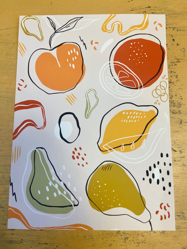 Colorful Fruit Greeting Card