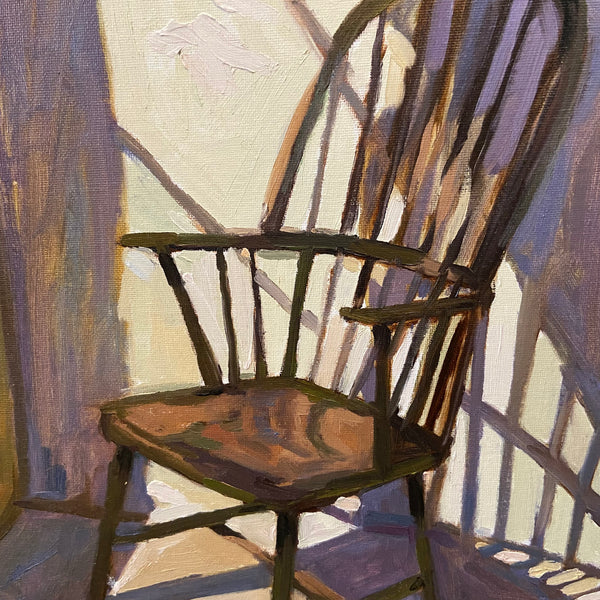 Original Oil Painting by Robert Abele - Windsor Chair in Morning Sun