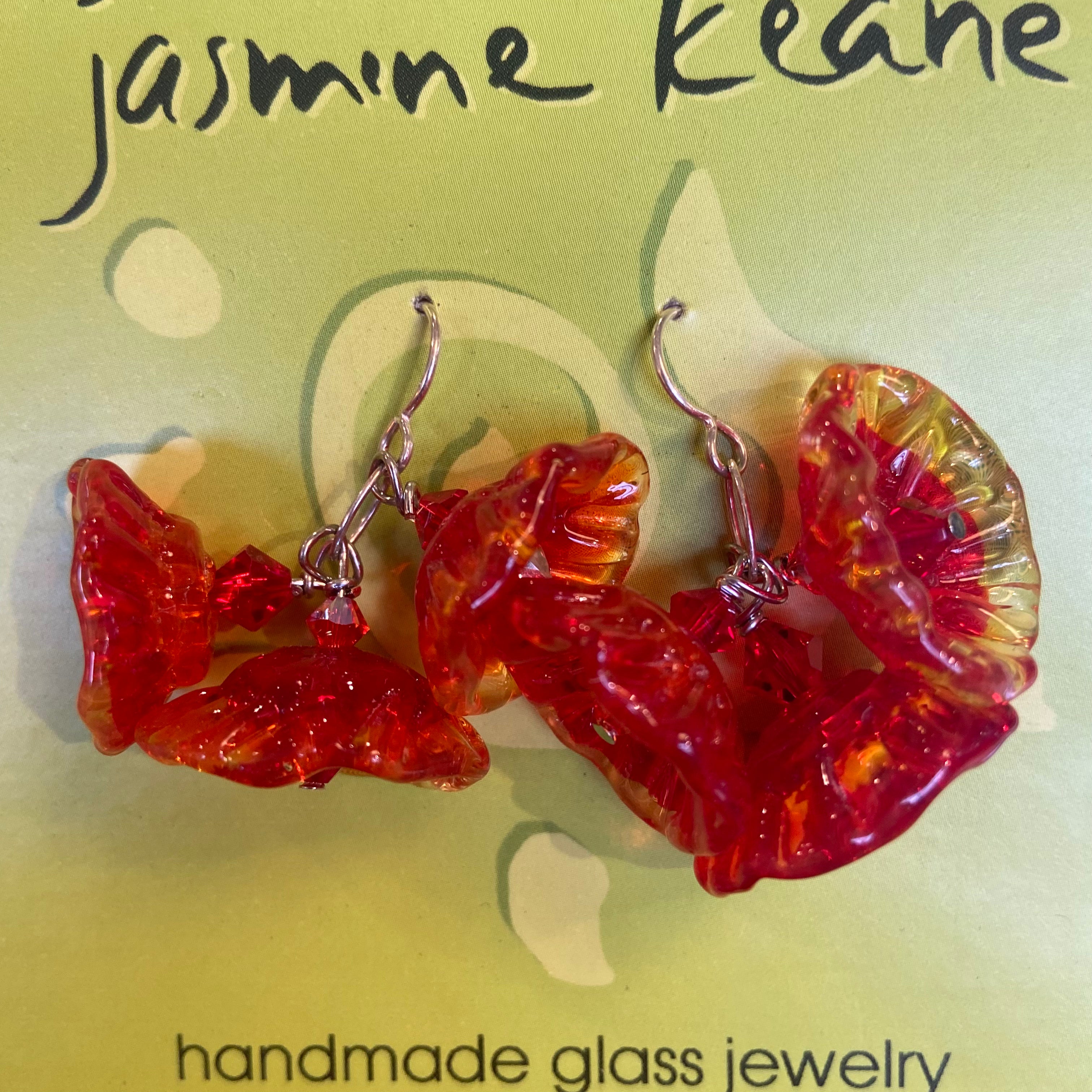 Jasmine Keane Chandelier Glass Bead Drop Earrings