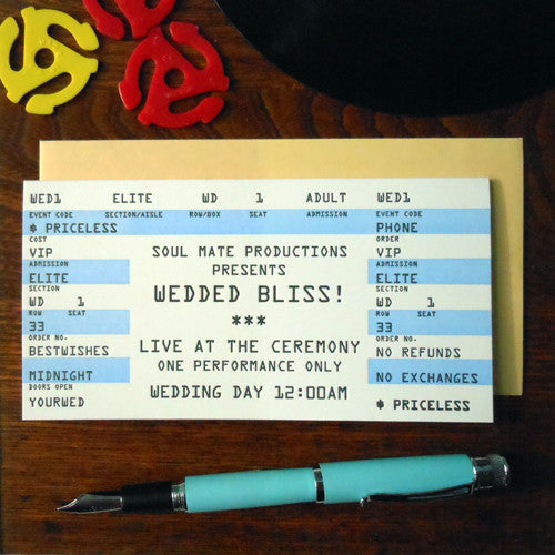 Wedding Bliss! Concert Ticket Greeting Card