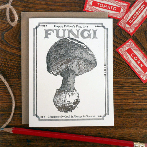 Father’s Day Fungi Vintage Seed Pack Greeting Card