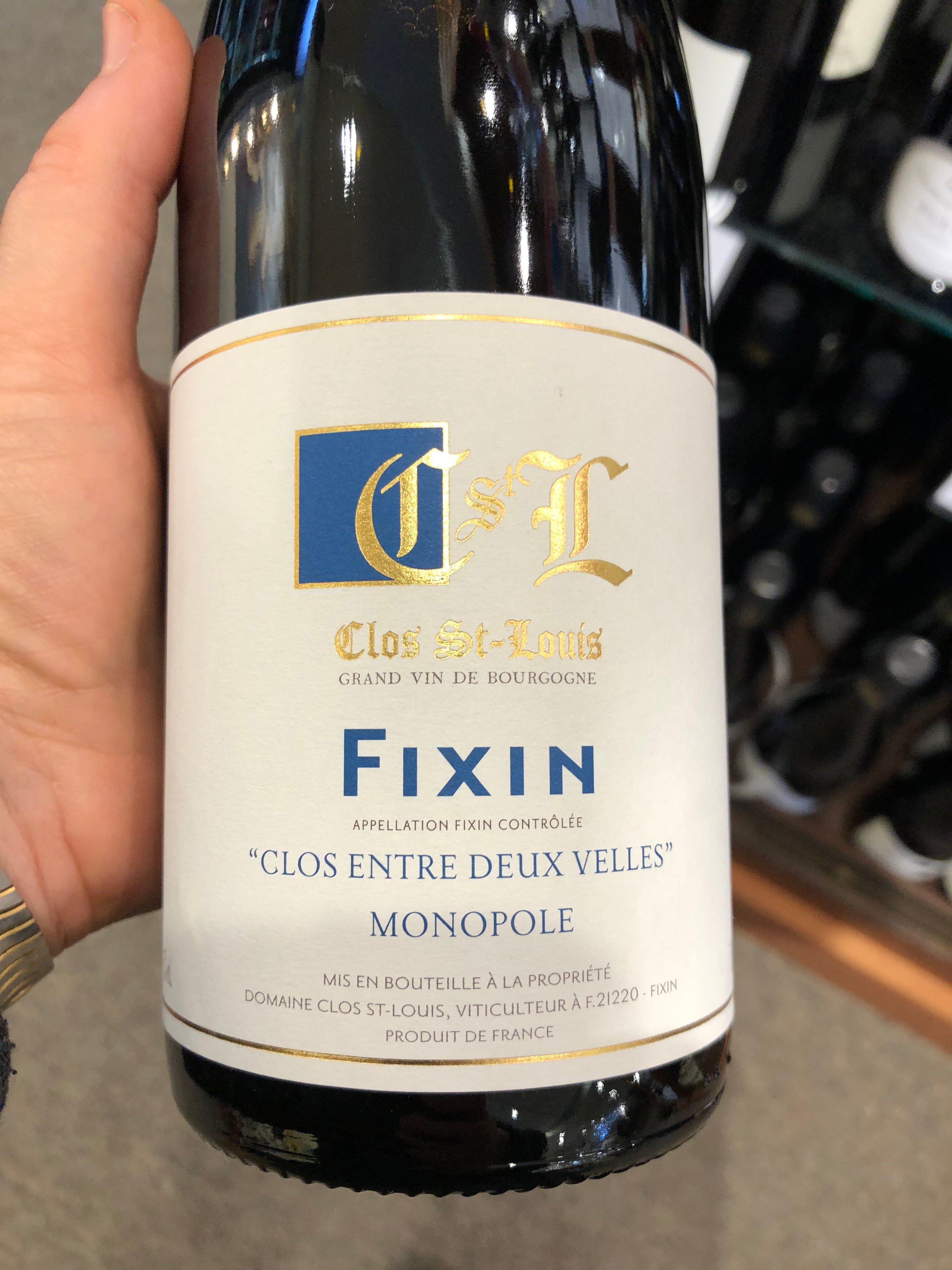 Clos St Louis Fixin Clos Entre Deux Velles