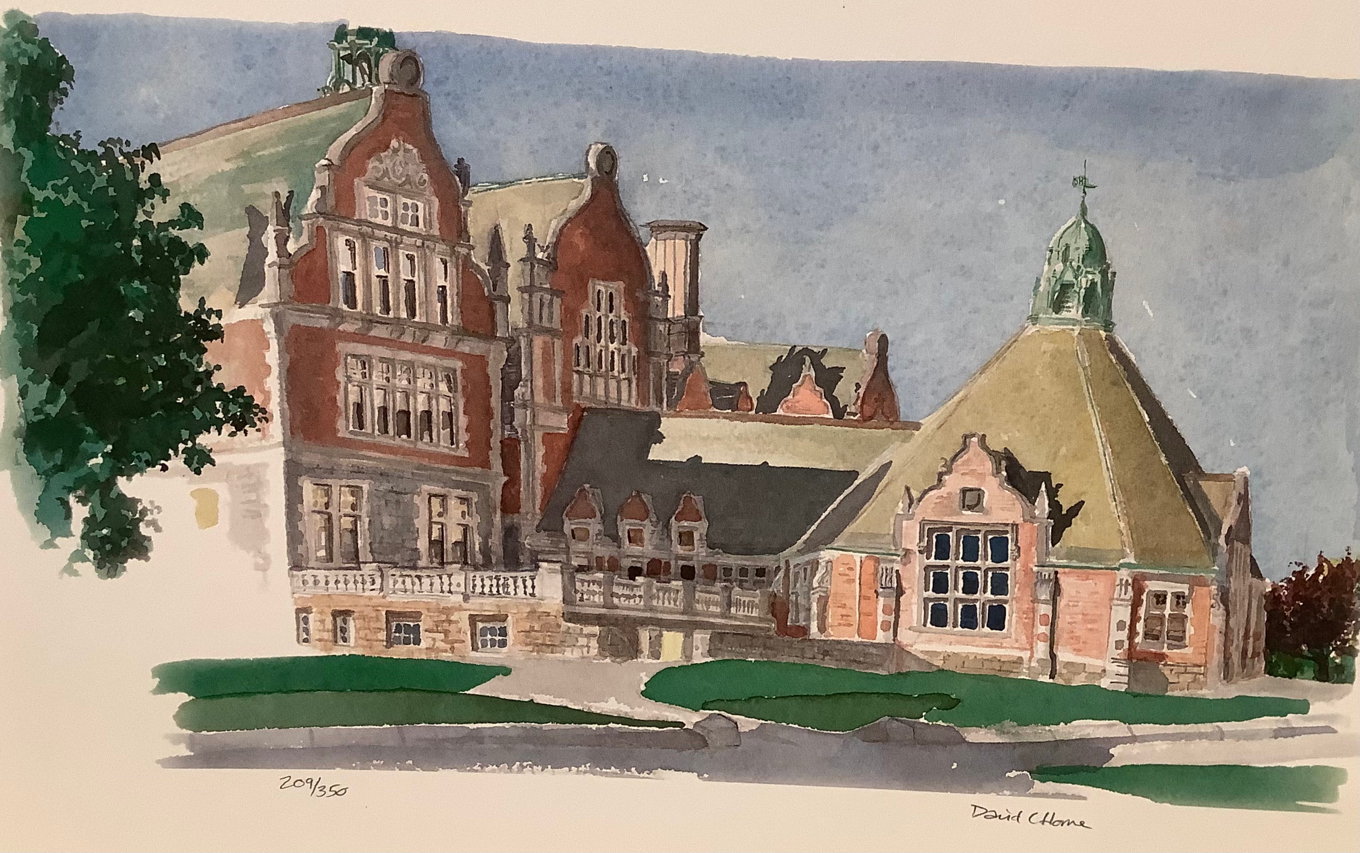 Fairhaven High School, Watercolor Print