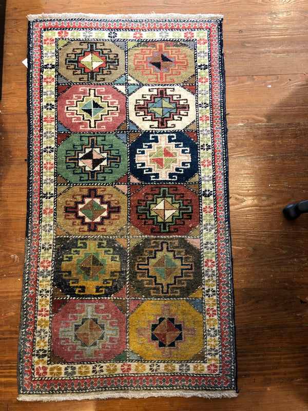 Vintage Multicolor Oriental Rug