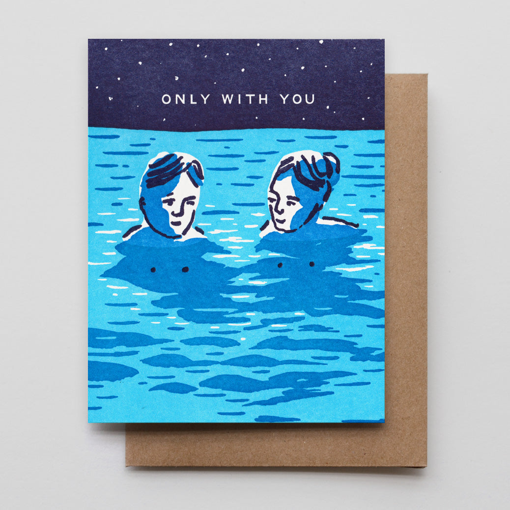 Night Swim Greeting Card