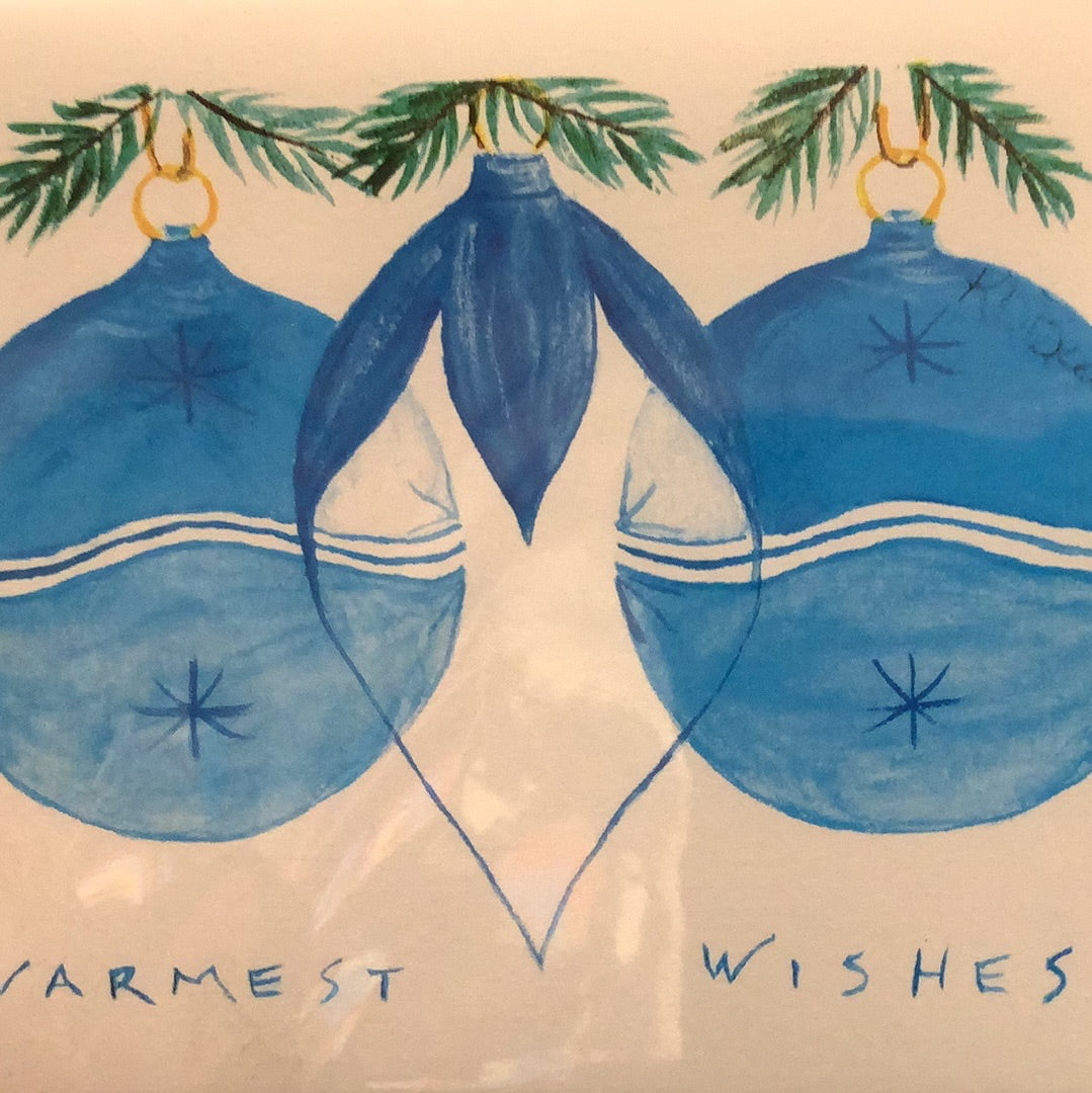 Warmest Wishes Christmas Greeting Card by Kathryn Davies Bruce