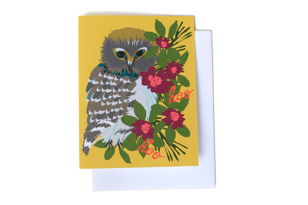Floral Owl Greeting Card