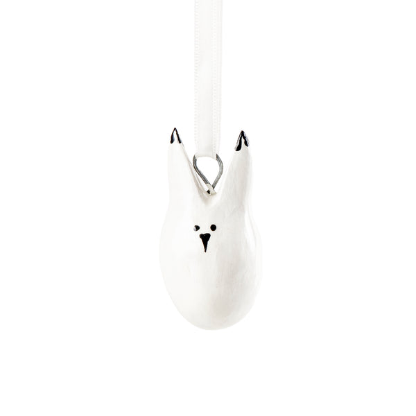 White Bunny Ornament - by Mifuko