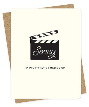 Letterpress Apology Card (Sorry)