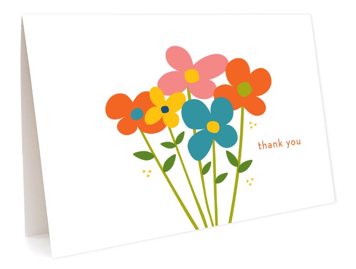 Fresh Flowers Thank You Cards (box, set of 6)