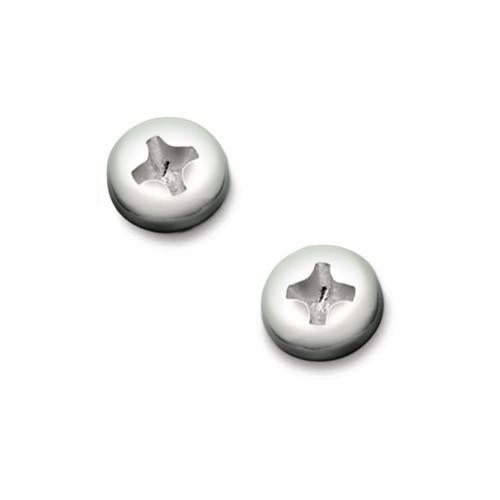 Philips head earrings, sterling silver, 6mm diameter.