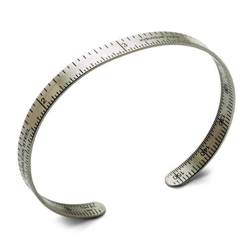 Ruler bracelet, stainless steel, 1/4