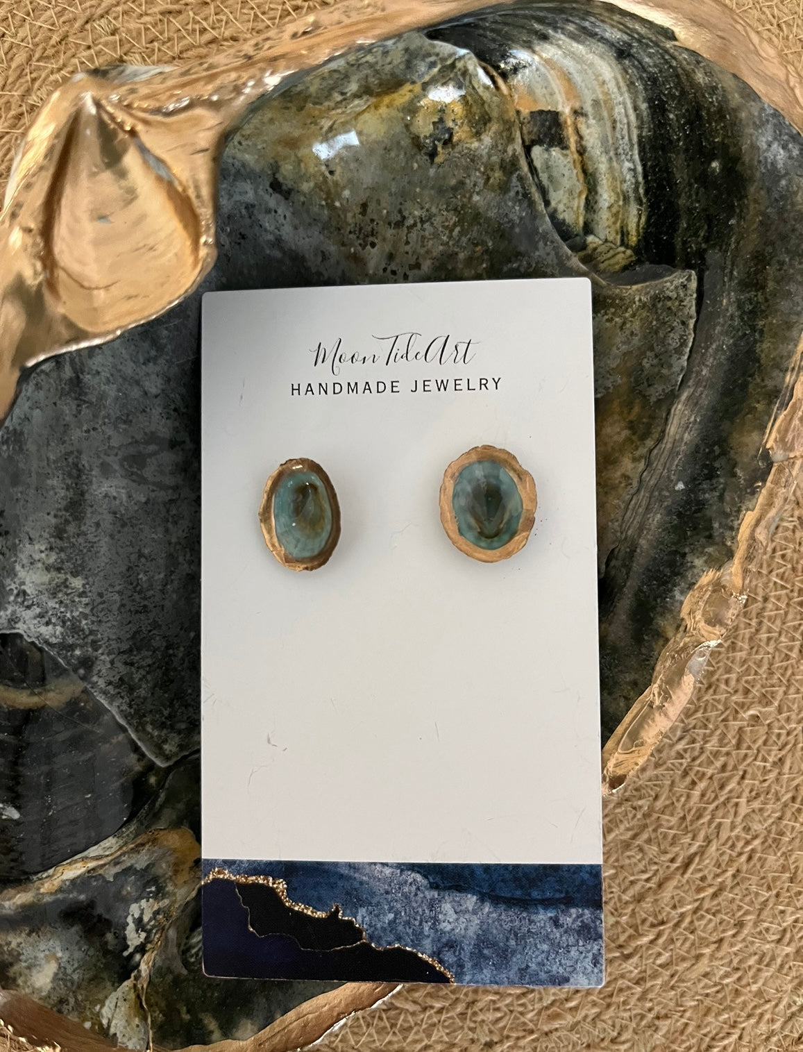 Hand crafted limpet stud earrings 