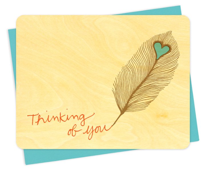 Think of You Wood Card