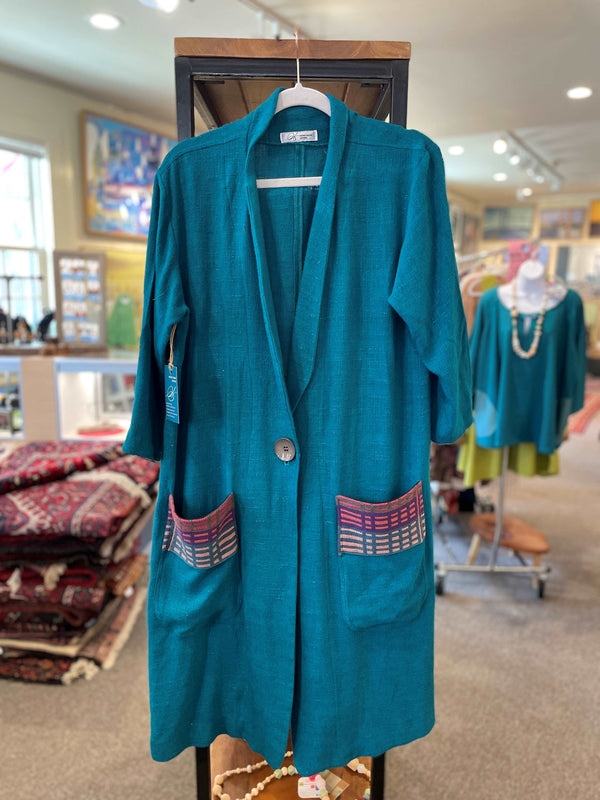 Turquoise duster clearance cardigan